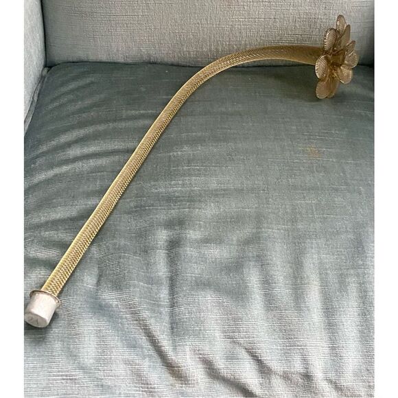 Vintage Murano Venetian Chandelier Clear Glass Flower Sten Replacement part 17” - Picture 3 of 5